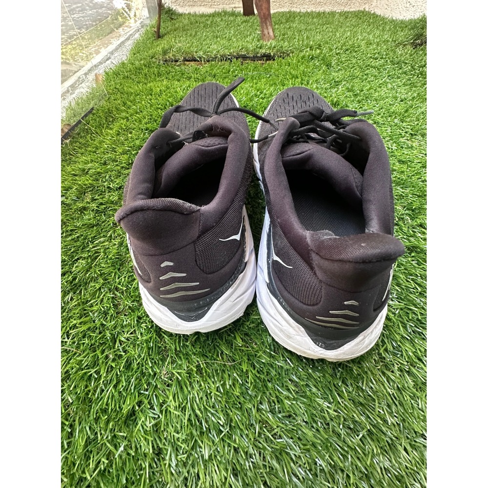HOKA Clifton 9 Men's Running Shoes Black White Size 10.5 Cushioned Sneakers - Picture 5 of 7